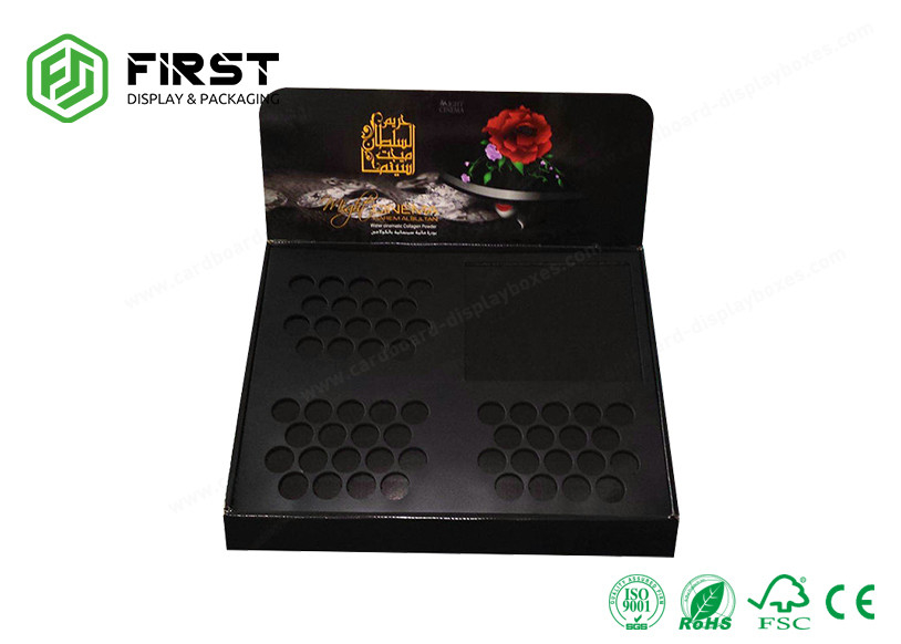 OEM Customized Colorful Printing Cardboard Counter Display Boxes With Holes For Nail Polish