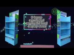 Ράφι επίδειξης δαπέδου από κυματοειδές χαρτί προσαρμοσμένης κατασκευής από χαρτόνι POP