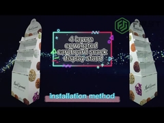 Προσαρμοσμένο ράφι επίδειξης δαπέδου από χαρτόνι λιανικής πώλησης Πτυσσόμενο POS από κυματοειδές χαρτόνι