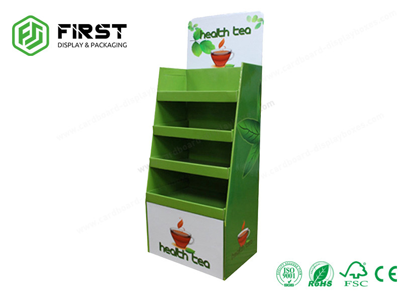 Corrugated Floor Stand Folding Cardboard Paper Floor Displays For Retail Store