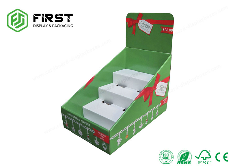 Foldable Cardboard Counter Top Display Custom Color Printed Retail PDQ Corrugated Display