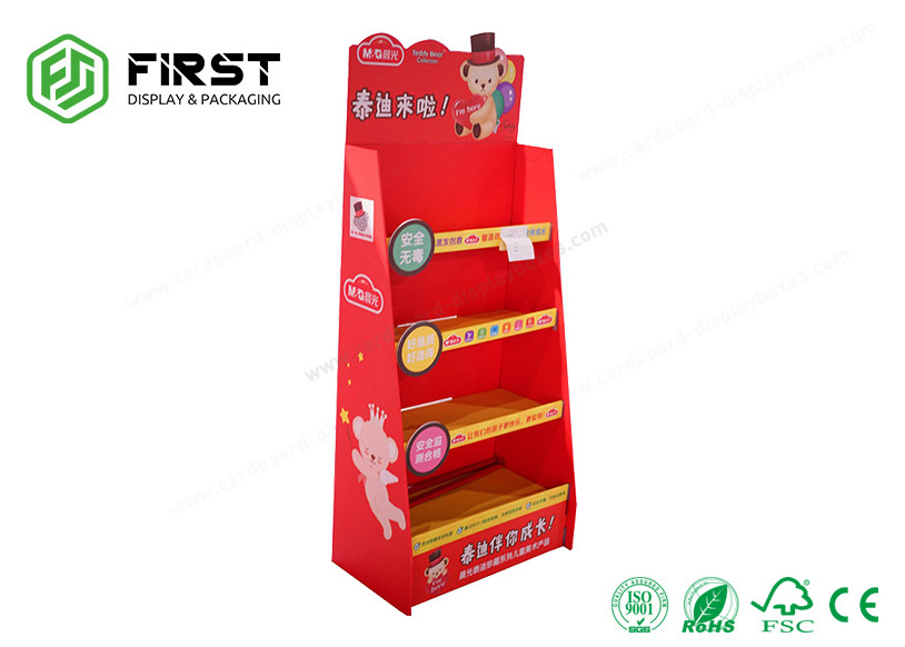 Recycled Paper Custom Corrugated Cardboard Display Stands With High Quality Printing