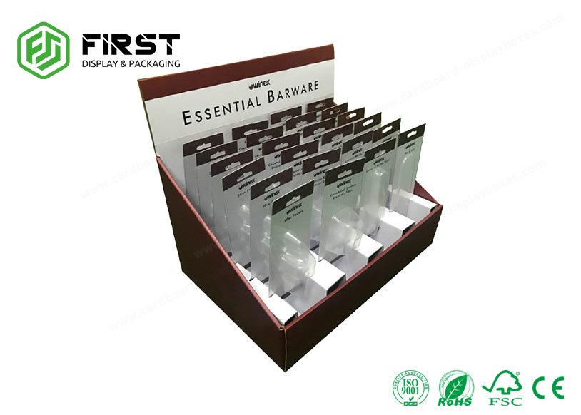 POP Customized Printing Foldable Cardboard Counter Display CDU Display Box For Retail Store